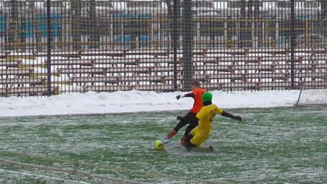 Приалит-Молния. Назначение пенальти (98г р , счет 1-2, 09.02.2014г)
