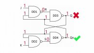 8. JK-триггер. Ошибочные и рабочие схемы