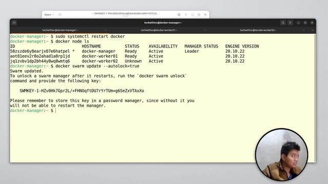 Docker Swarm ( Part 03 ) - Auto lock your cluster.