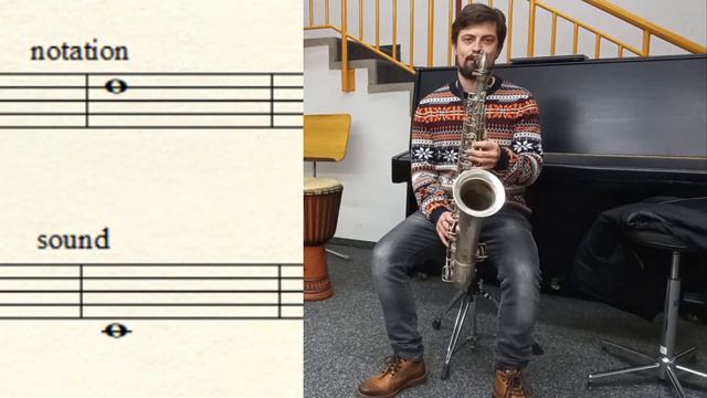 What is the range of a Bb tenor saxophone