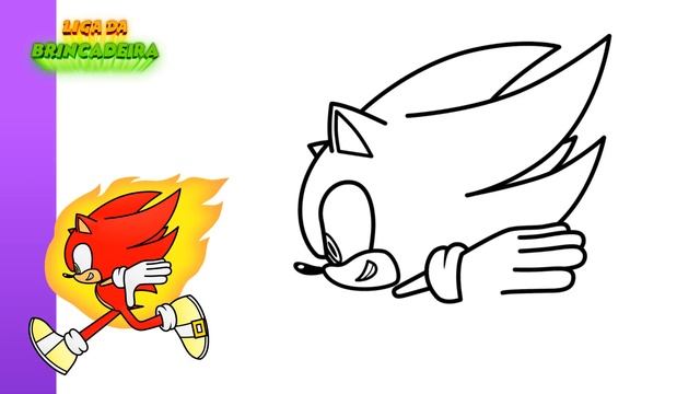 Como DESENHAR o FIRE SONIC - Como DIBUJAR a FIRE SONIC - How to DRAW FIRE SONIC - Sonic the Hedgeho