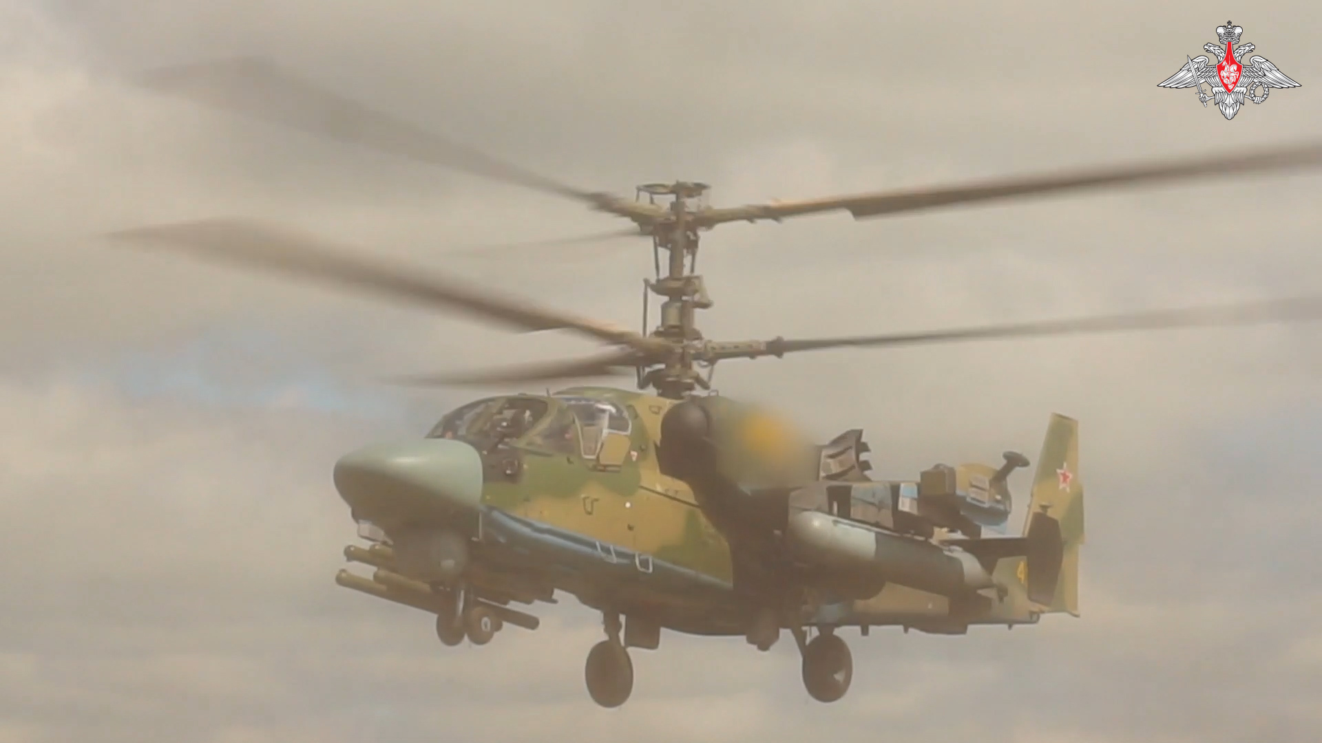 Боевая работа экипажа вертолета Ка-52М