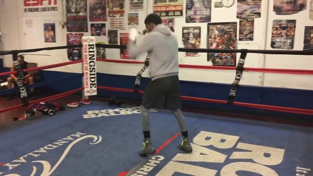 Maurice "Mighty Mo" Hooker shadow boxing