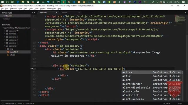 Bootstrap 4 Tutorial in Hindi Part 4 : Responsive Image Gallery in Bootstrap 4 in Hindi/Urdu