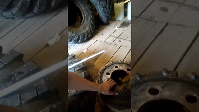 Переделка колёс на погрузчик зл 20