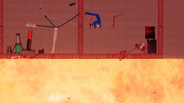 AMONG US Fights In LAVA  People Playground  Melon Super