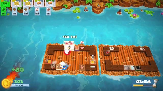 Overcooked 2 Level 3-5, 2 Players, 3 Stars
