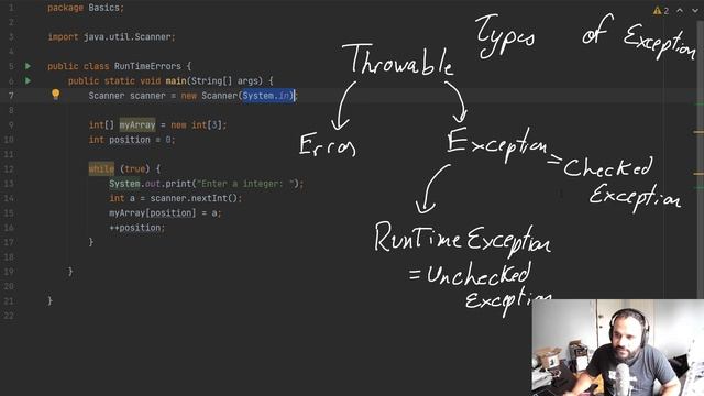 Types of Exception & checked and unchecked exceptions 60