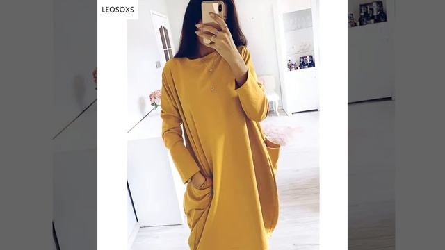 Leosoxs 2021 новое модное женское осенне зимнее платье миди с длинными рукавами повседневные