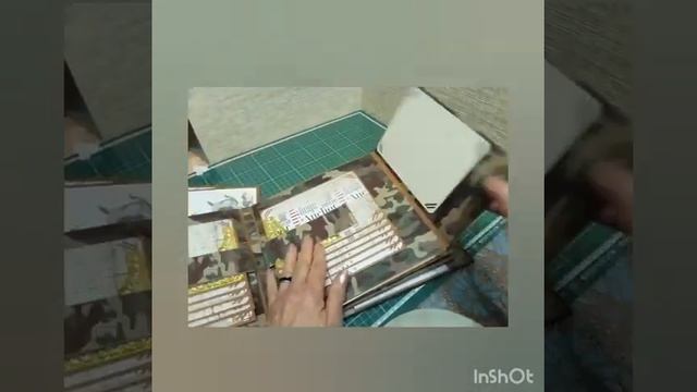 скрапбукинг pop-up альбом "Охота и рыбалка" обзор