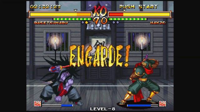 Rasetsumaru vs Hattori Hanzo (Hardest AI) - Samurai Shodown V