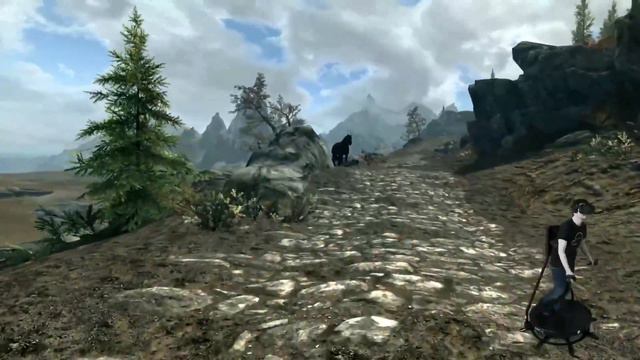 I play Skyrim VR on the "KAT Walk C" VR Treadmill