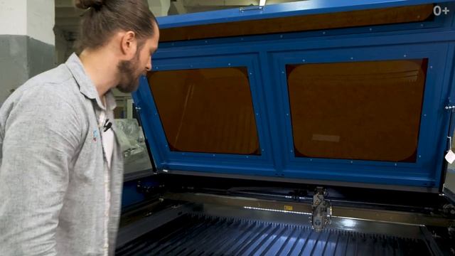 Лазерный СО2 станок режет МЕТАЛЛ Wattsan NC-C 1612