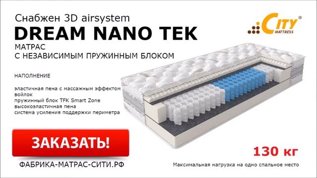 Матрас с независимым пружинным блоком