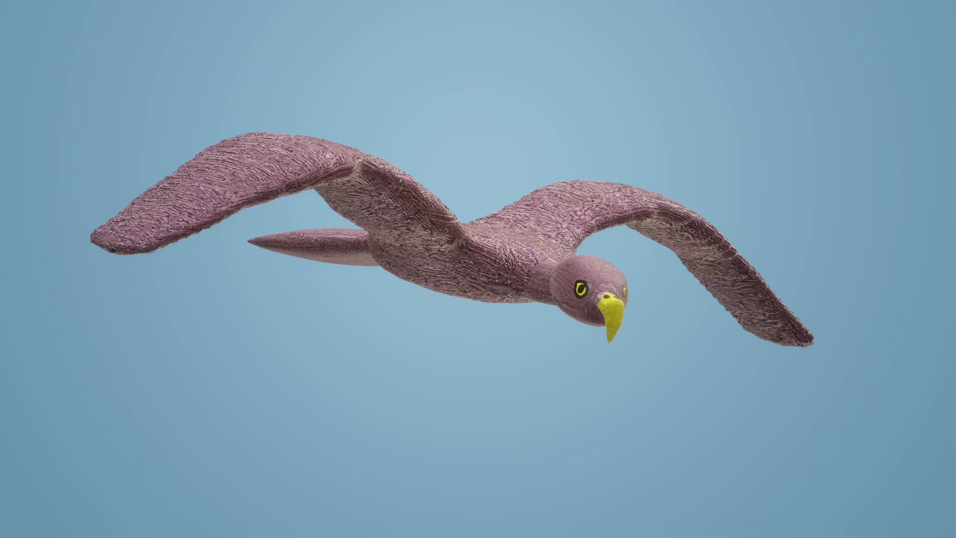 Рисунок 3D: Птица в небе
