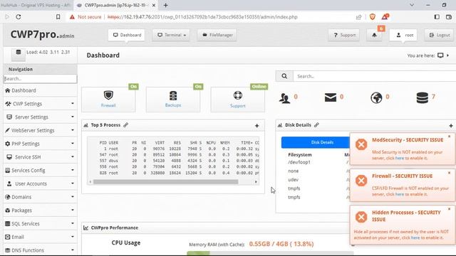 07 Your webhosting control panel