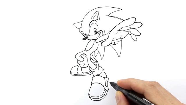 Sonic the Hedgehog Drawing and Coloring | Kirpi Sonic çizimi ve boyama