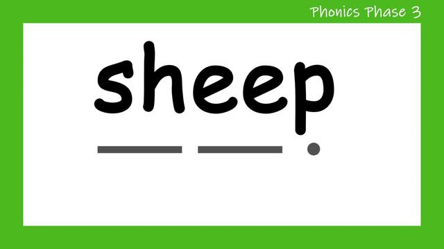 'ee' Words _ Blending Phonics Phase 3