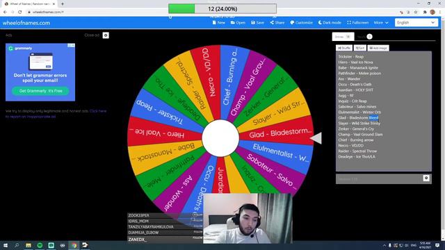 Wheel of Builds! Spinning for my 3.14 league starter LUL