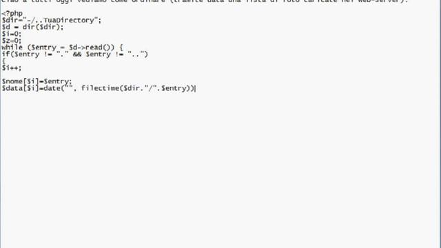[PHP-GUIDA] Ordinare In Ordine Di Data Una Lista Di Foto Dentro Una Directory