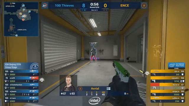 EPIC 1v4 CLUTCH!! - 100 Thieves vs ENCE - IEM Beijing 2019 - CS:GO