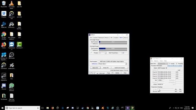 Ryzen 5 2400G CPU-Z benching