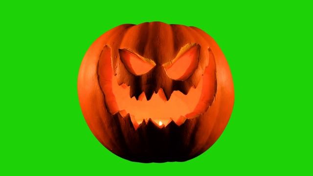 ТЫКВА ХЭЛЛОУИН ФУТАЖ / ТЫКВА на ЗЕЛЕНОМ ФОНЕ / PUMPKIN HALLOWEEN on GREEN SCREEN