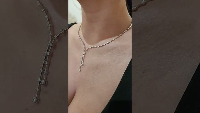 Золотое колье с бриллиантами 088 карата