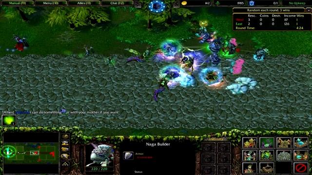 Warcraft 3 | Castle fight | Naga Builder