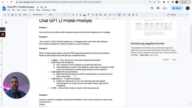 Optimising a High Quality Linkedin Profile with Chat GPT  for Mortgage / Financial Service Advisors