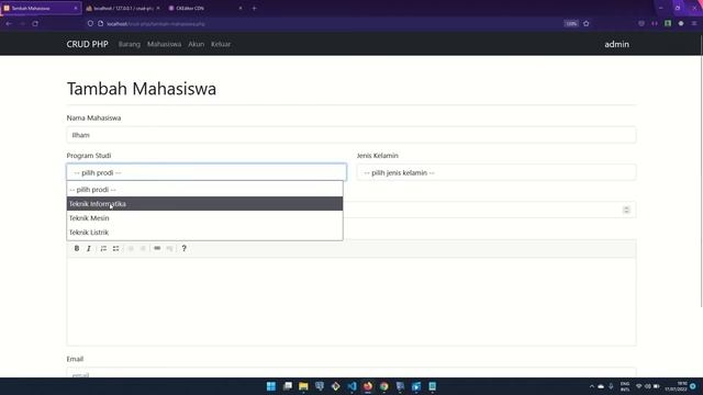 Full CRUD PHP MySQL Bootstrap | 28 . Integrasi CKEditor