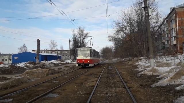 Тула Tatra T6   322 на улице Марата - Tula Tatra T6 No. 322 on Marat Street