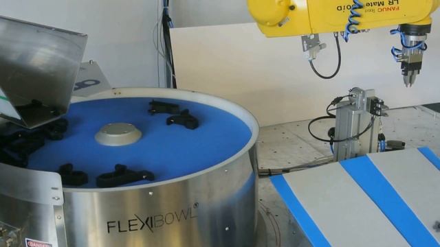 Plastic Furniture Parts Handling-FlexiBowl® & Fanuc Feeding System-Alternative To Vibratory Bowl Fe