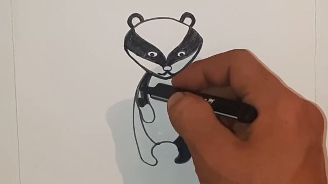 Draw a picture of a badger | Нарисуйте барсука
