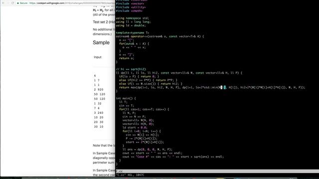 Google Codejam 2018 Round 1A - Edgy Baking