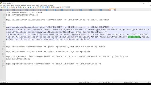Configure Database on WebSphere Message Broker or Integration Bus