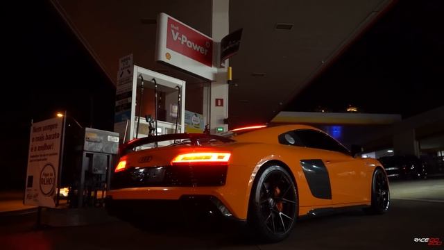 AUDI R8 V10 STAGE 2 COM ESCAPE DE 70K... FEZ TEMPORAL NO RANKING... 300 KMH
