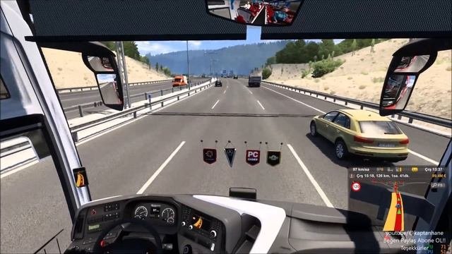 Euro Truck Simulator 2 1.49  Mercedes Benz Yeni Travego 2023  Ets 2 Otobüs Modu - Cide Aslan Turiz