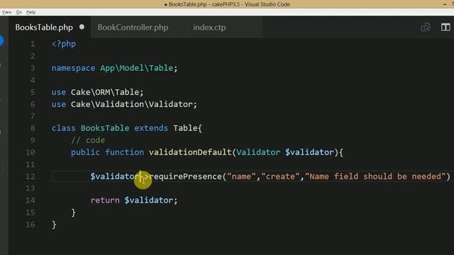 Learn CakePHP v3.5 Tutorial in HINDI for beginners (Part 27) Book App: Model,List,Validations,Flash