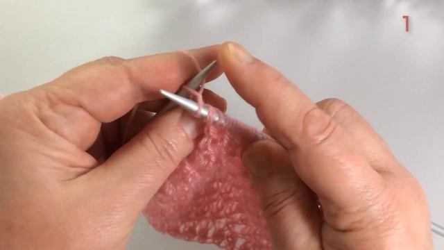 Ажурная сетка с треугольными отверстиями / Вязание спицами.