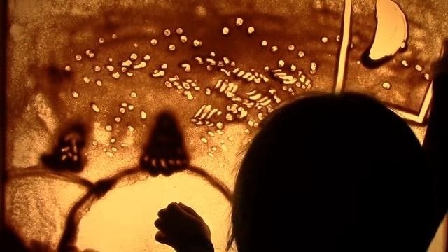 Песочная анимация Новогодняя история Камила 6 лет