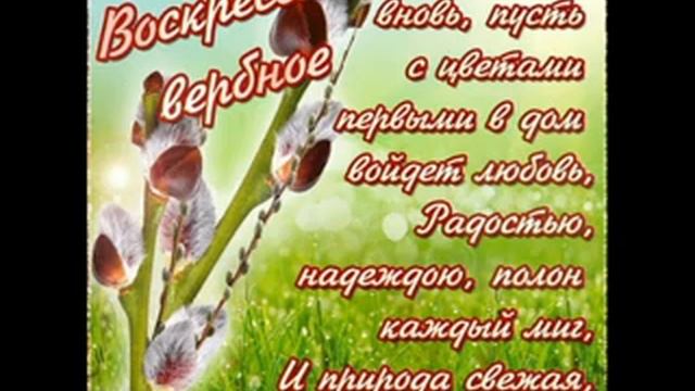 ? Вербное Воскресенье!?Пусть вербовая веточка принесет здоровье счастье! Поздравляю с праздником!