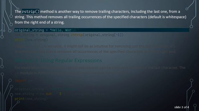 Removing the Last Character from a Python String