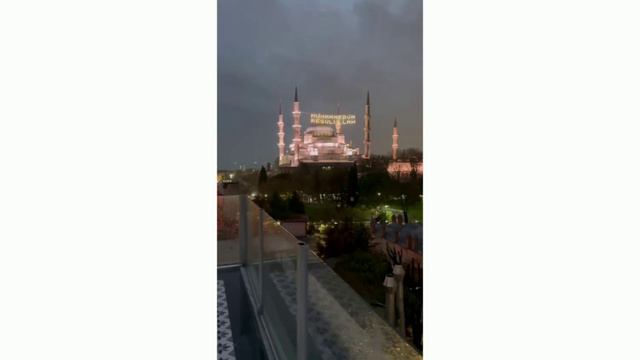 Вечерний Стамбул.Голубая мечеть.