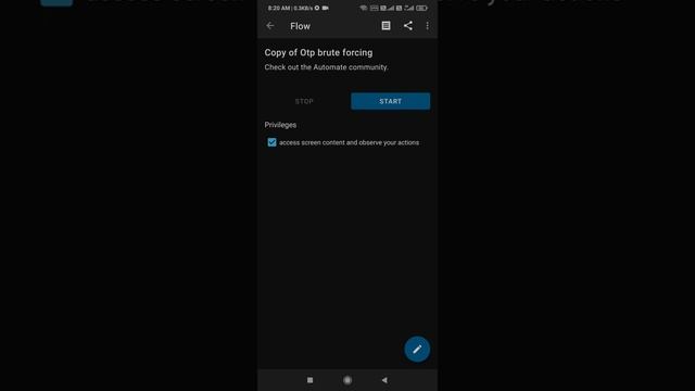 Brute fore 4 Digit OTP using Automate app