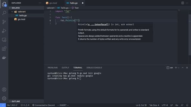 How to make modules in Golang
