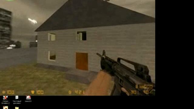 Учимся забираться на забор на карте cs_mansion