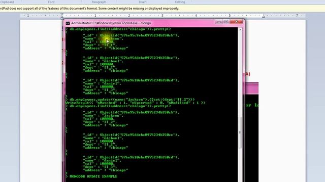 MONGODB UPDATE METHOD  DEMO