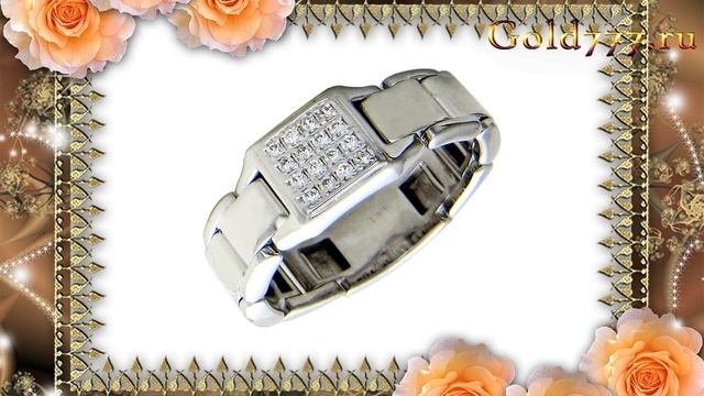 Печатка белое золото 585 пробы. 01Т125417
