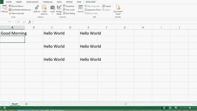 Excel VBA Tutorial 02-Creating a Macro and Assigning recorded Code to Command Button